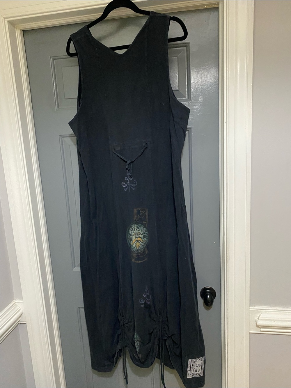 Blue Fish Sleeveless Tunic with Decorative Medallion Print - Picture 2 of 5